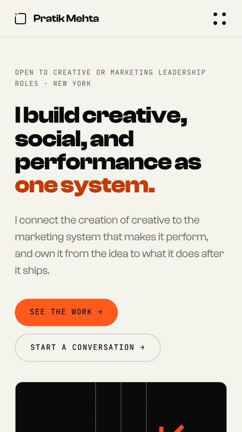 Home page on mobile, light theme